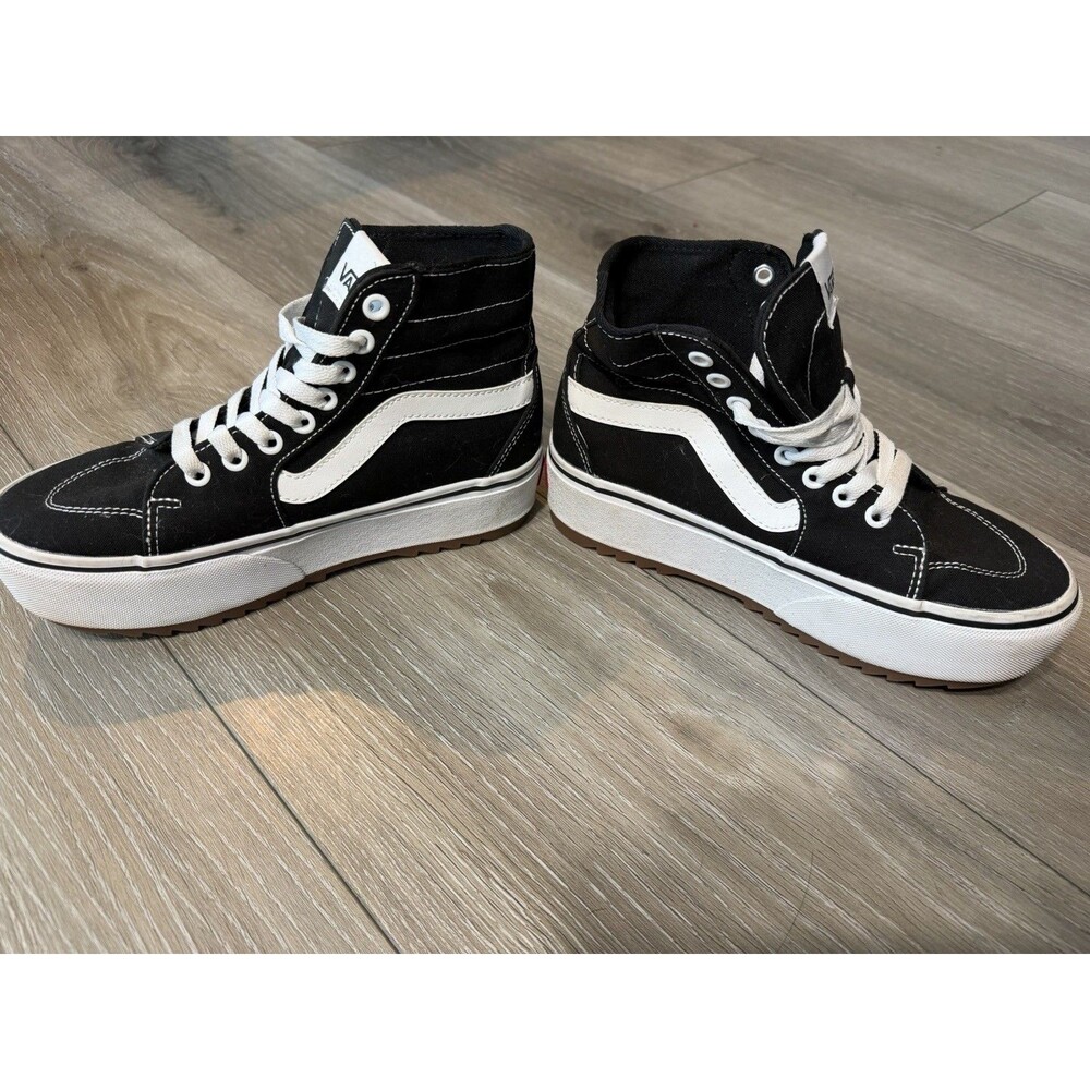 Vans Black White High Top Women's Size 6.5 Shoes - Picture 4 of 6